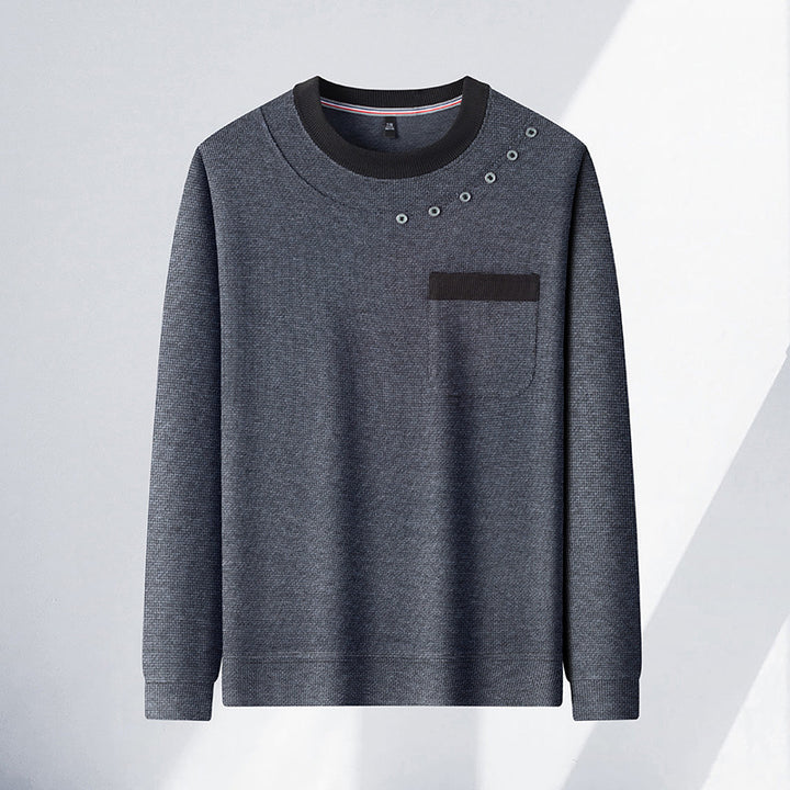 Herr modern sweatshirt med unika detaljaccent och praktisk bröstficka Eva Jonsson-Eva Jonsson