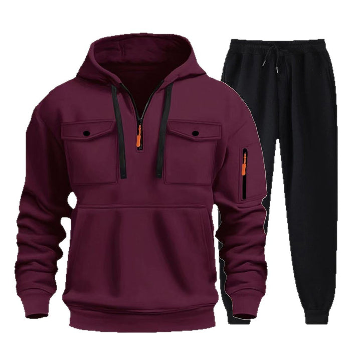 Herr multifunktionell Hoodie och Joggingbyxor Set Mirla-Eva Jonsson