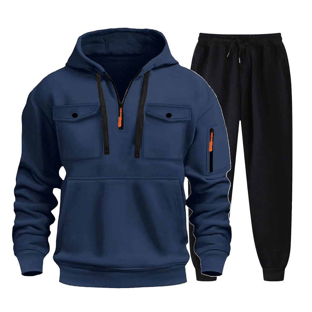 Herr multifunktionell Hoodie och Joggingbyxor Set Mirla-Eva Jonsson