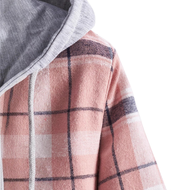 Herr overshirt med huva i modern rutdesign Mirla-Eva Jonsson