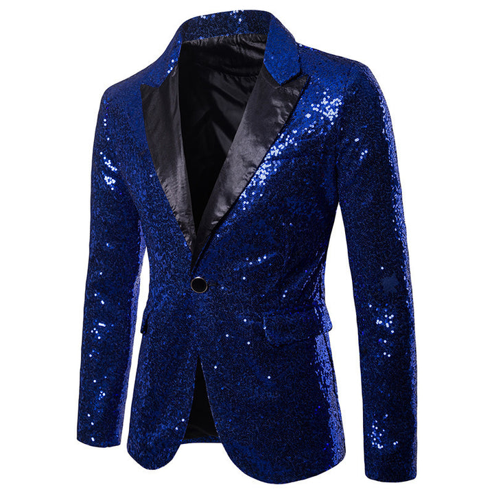 Herr paljetter-blazer med modern skärning och lyxig glans Mirla-Eva Jonsson