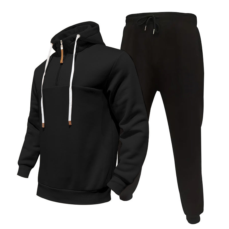 Herr sportig hoodie med funktionella fickor och elastisk linning Mirla-Eva Jonsson