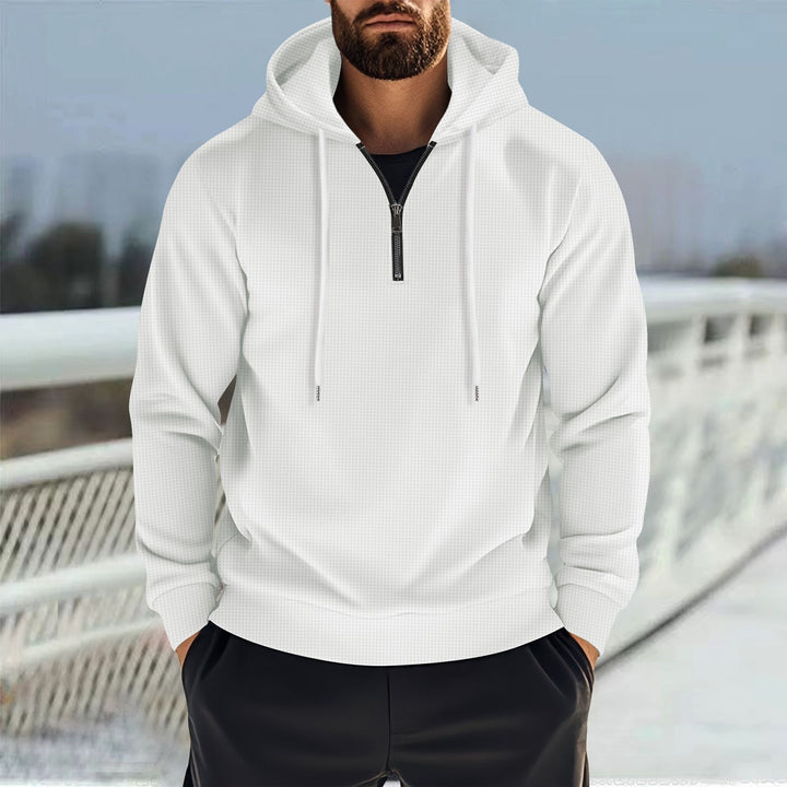 Herr sportig hoodie med kort dragkedja Eva Jonsson-Eva Jonsson