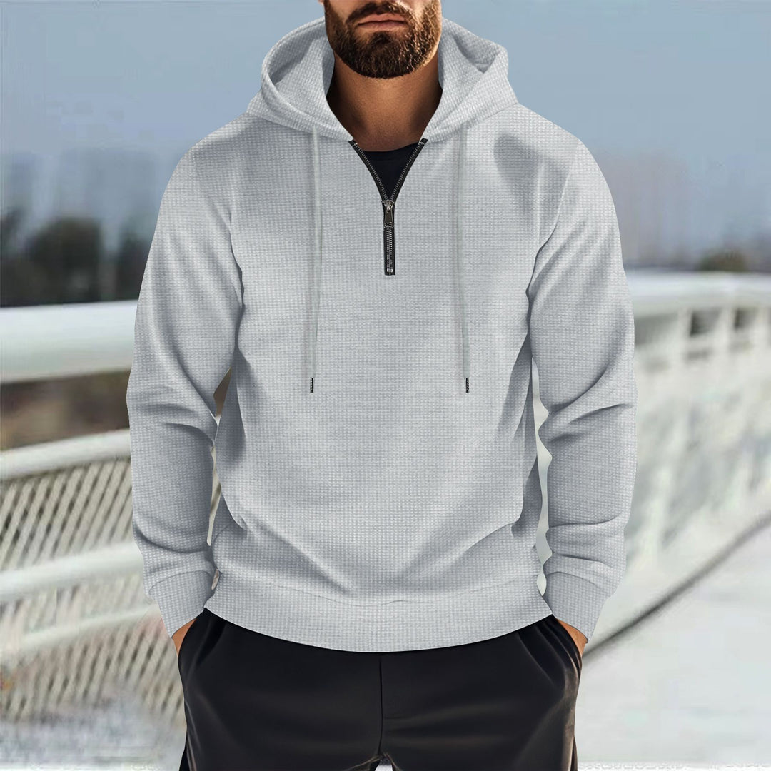 Herr sportig hoodie med kort dragkedja Eva Jonsson-Eva Jonsson