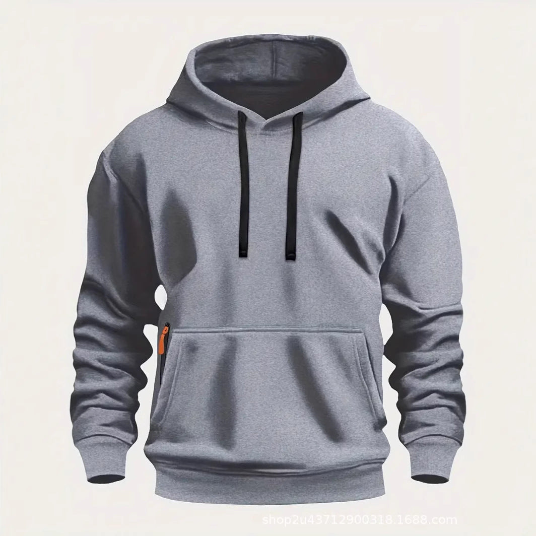 Herr sportig hoodie med praktiska fickor och andningsbart material Mirla-Eva Jonsson