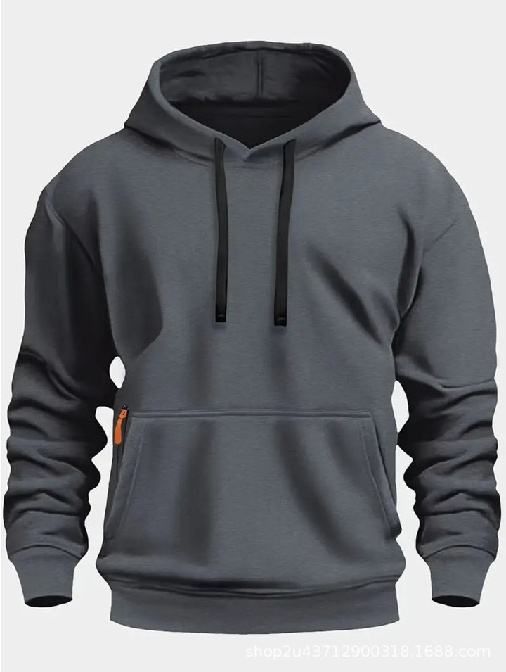 Herr sportig hoodie med praktiska fickor och andningsbart material Mirla-Eva Jonsson