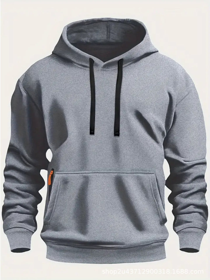 Herr sportig hoodie med praktiska fickor och andningsbart material Mirla-Eva Jonsson