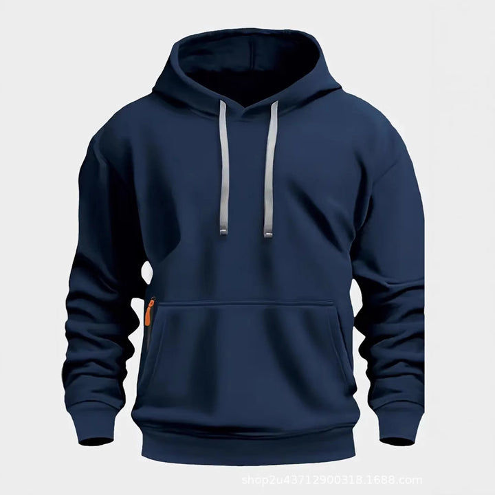 Herr sportig hoodie med praktiska fickor och andningsbart material Mirla-Eva Jonsson