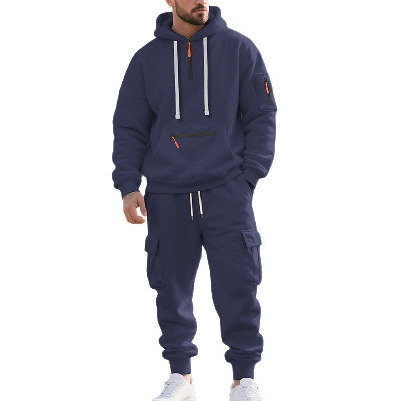Herr sportig hoodie och byxset med praktiska fickor Mirla-Eva Jonsson