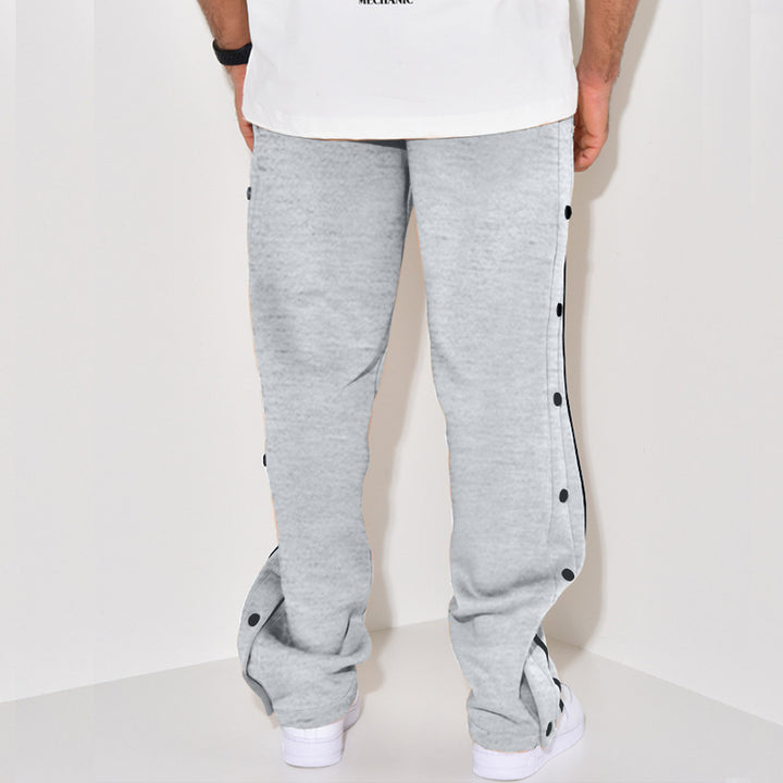 Herr sportig joggingsbyxor med tryckknappsdetalj och sidofickor Mirla-Eva Jonsson