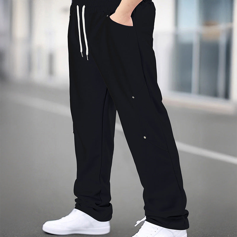 Herr sportig joggingsbyxor med ventilerande mesh-inlägg och elastisk midja Mirla-Eva Jonsson