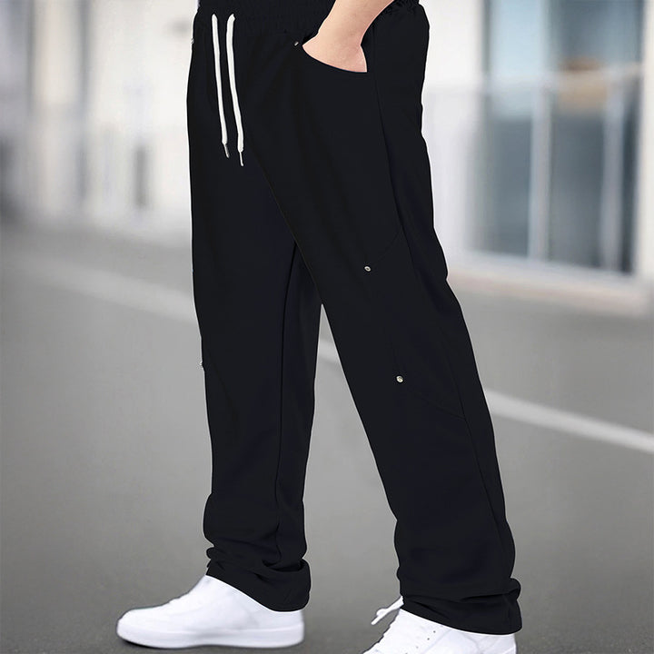 Herr sportig joggingsbyxor med ventilerande mesh-inlägg och elastisk midja Mirla-Eva Jonsson