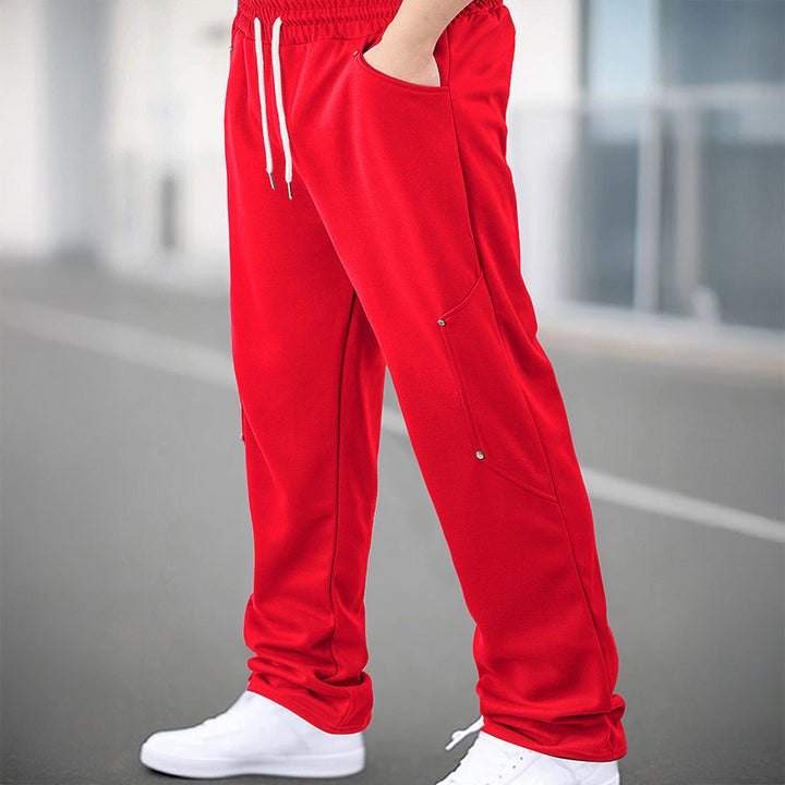 Herr sportig joggingsbyxor med ventilerande mesh-inlägg och elastisk midja Mirla-Eva Jonsson