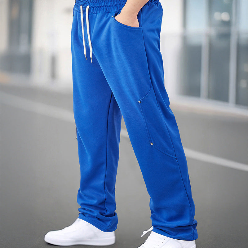 Herr sportig joggingsbyxor med ventilerande mesh-inlägg och elastisk midja Mirla-Eva Jonsson