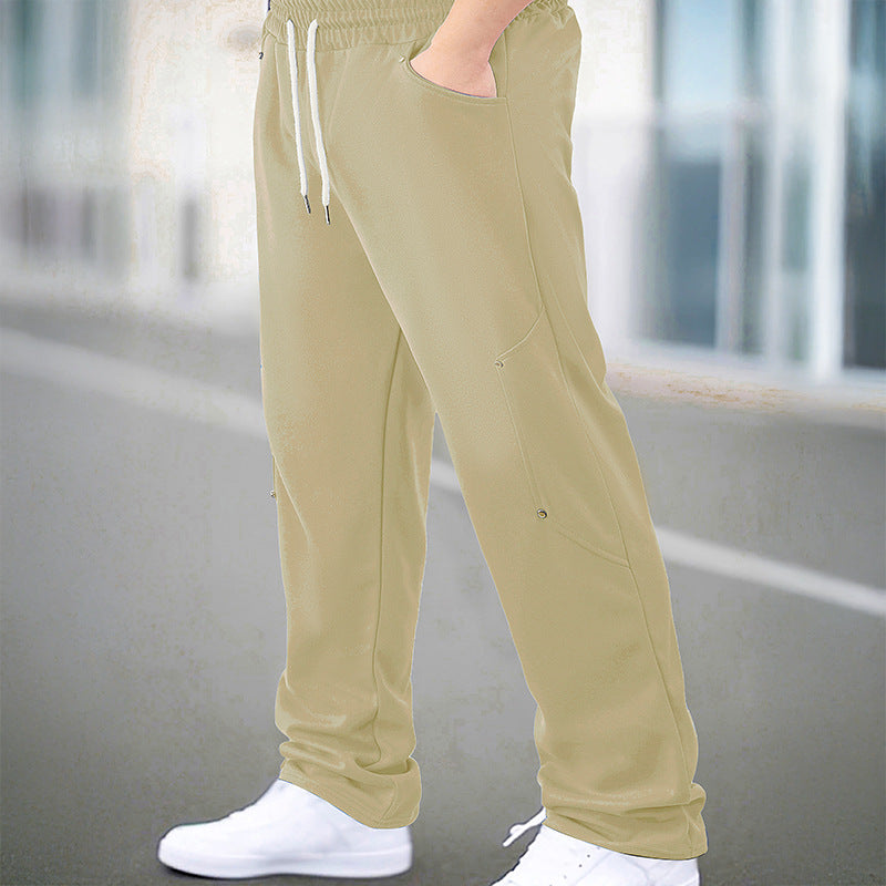 Herr sportig joggingsbyxor med ventilerande mesh-inlägg och elastisk midja Mirla-Eva Jonsson