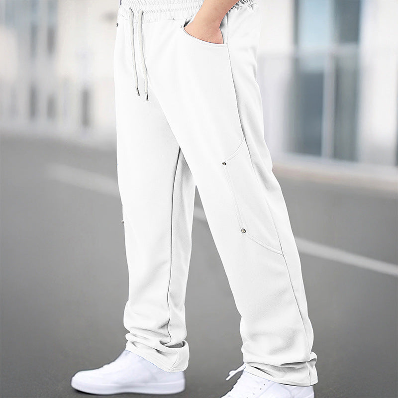 Herr sportig joggingsbyxor med ventilerande mesh-inlägg och elastisk midja Mirla-Eva Jonsson
