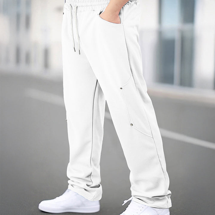 Herr sportig joggingsbyxor med ventilerande mesh-inlägg och elastisk midja Mirla-Eva Jonsson