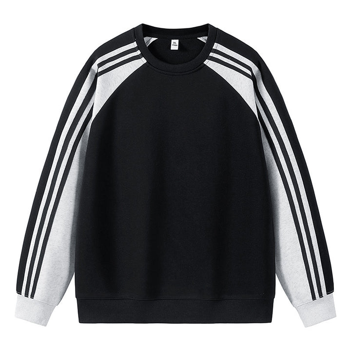 Herr sportig raglan-sweater med flerfärgade accenter Mirla-Eva Jonsson