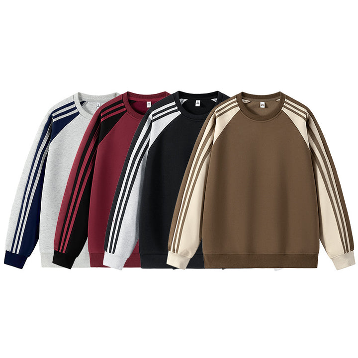 Herr sportig raglan-sweater med flerfärgade accenter Mirla-Eva Jonsson