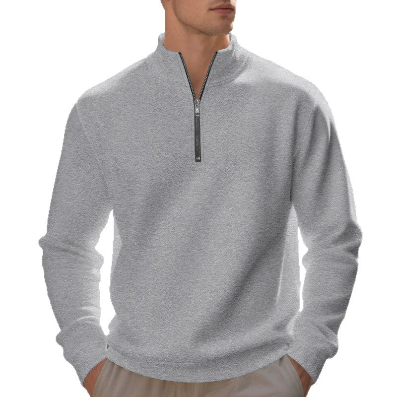 Herr sportig sweatshirt med modern ståkrage och dragkedja Eva Jonsson-Eva Jonsson