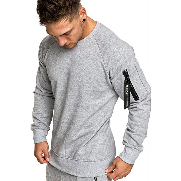 Herr sportig sweatshirt med praktisk dragkedjeficka Mirla-Eva Jonsson