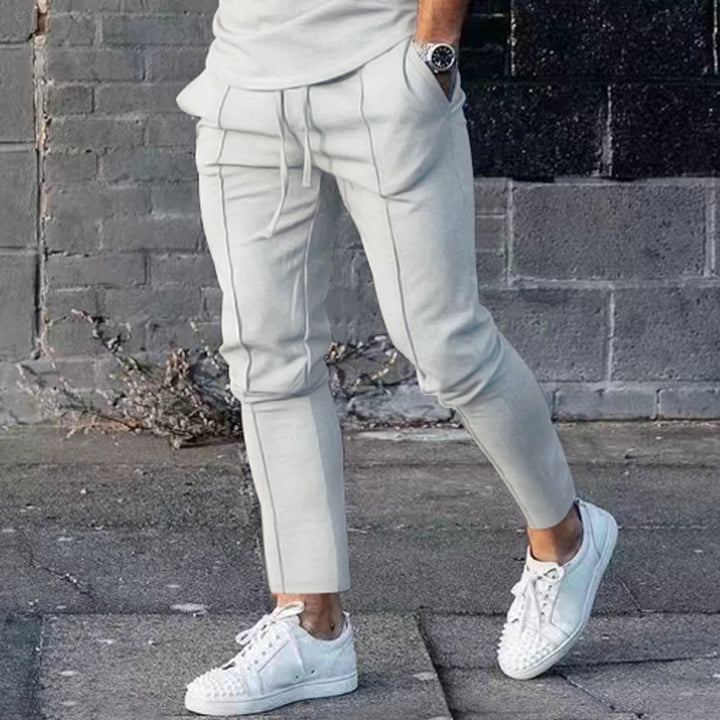 Herr sportiga fritidsbyxor med modiga detaljer Mirla-Eva Jonsson