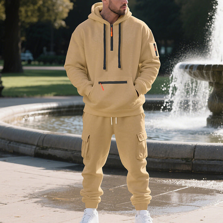 Herr sportigt hoodie- och cargo-byx-set Mirla-Eva Jonsson