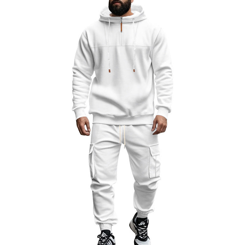 Herr sportigt hoodie- och cargo-byxor set Eva Jonsson-Eva Jonsson