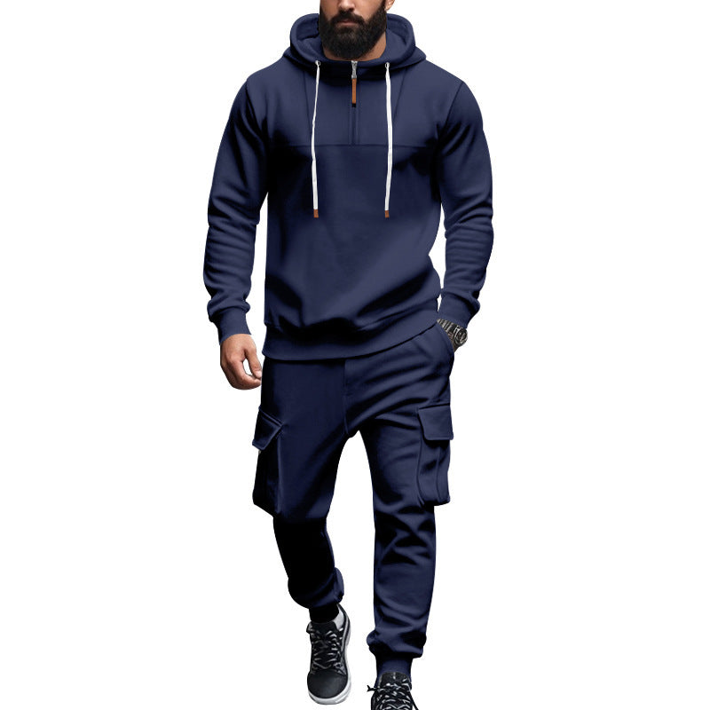 Herr sportigt hoodie- och cargo-byxor set Eva Jonsson-Eva Jonsson