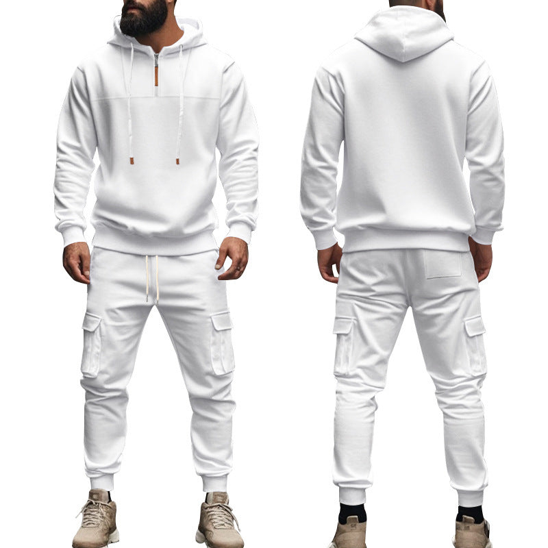 Herr sportigt hoodie- och cargo-byxor set Eva Jonsson-Eva Jonsson