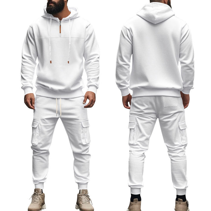 Herr sportigt hoodie- och cargo-byxor set Eva Jonsson-Eva Jonsson