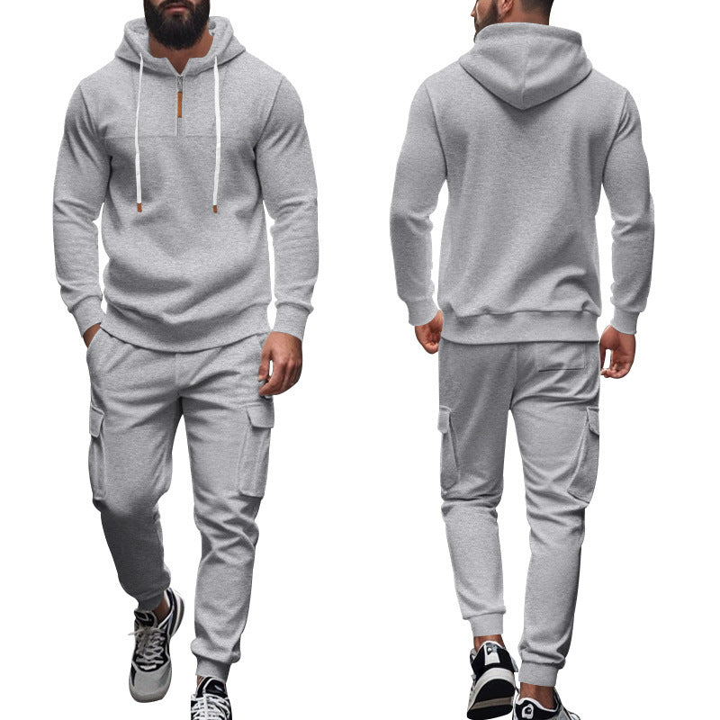 Herr sportigt hoodie- och cargo-byxor set Eva Jonsson-Eva Jonsson