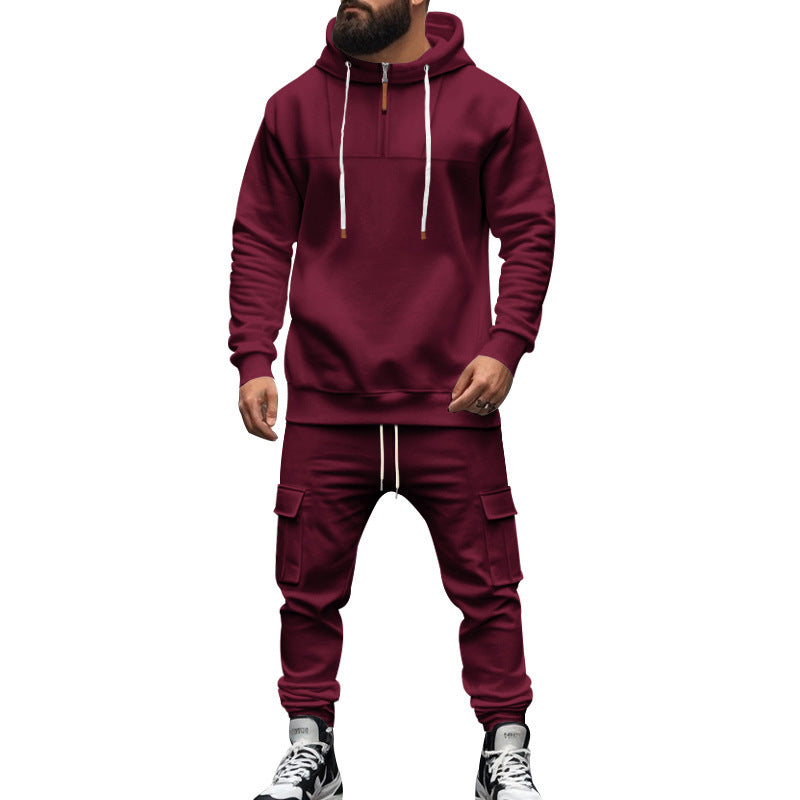 Herr sportigt hoodie- och cargo-byxor set Eva Jonsson-Eva Jonsson