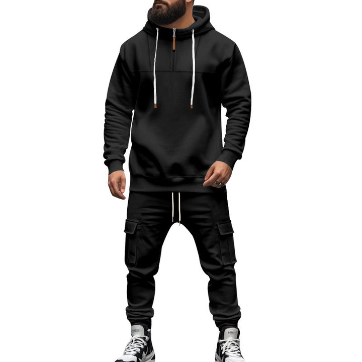 Herr sportigt hoodie- och cargo-byxor set Eva Jonsson-Eva Jonsson