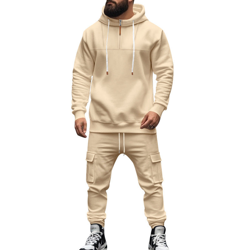 Herr sportigt hoodie- och cargo-byxor set Eva Jonsson-Eva Jonsson