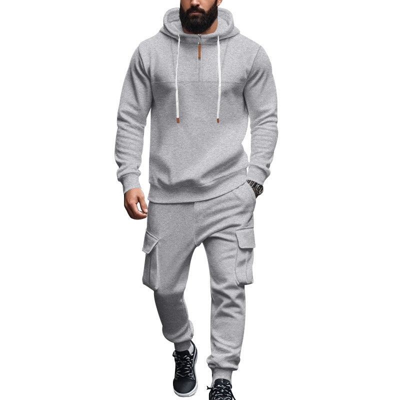 Herr sportigt hoodie- och cargo-byxor set Eva Jonsson-Eva Jonsson
