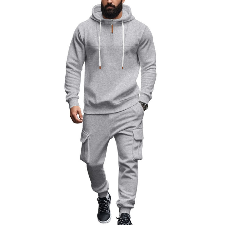 Herr sportigt hoodie- och cargo-byxor set Eva Jonsson-Eva Jonsson