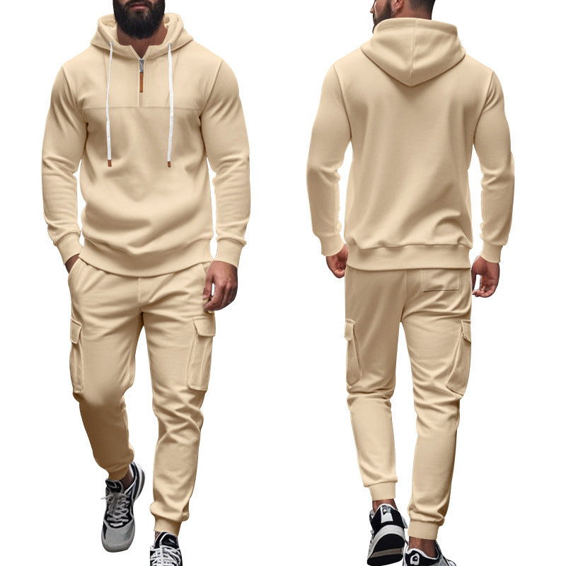 Herr sportigt hoodie- och cargo-byxor set Eva Jonsson-Eva Jonsson