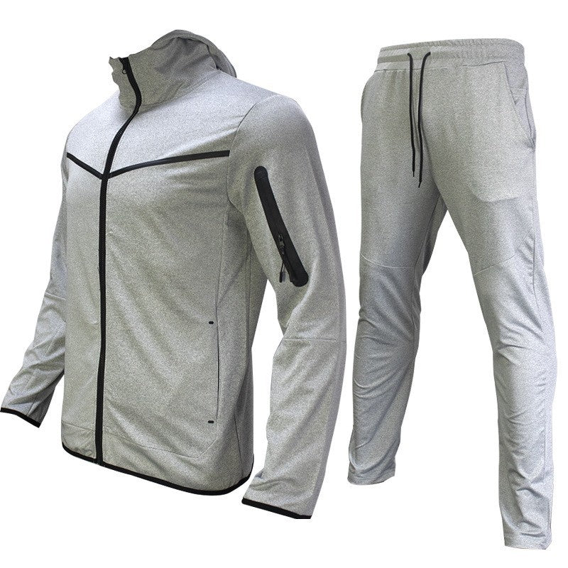 Herr sportigt hoodie-set med andningsbara egenskaper och moderna kontrastdetaljer Mirla-Eva Jonsson