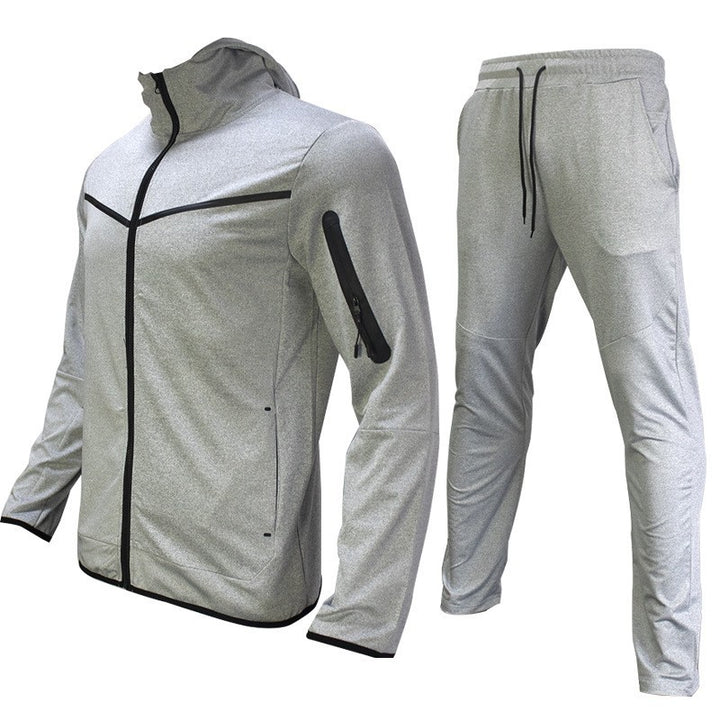 Herr sportigt hoodie-set med andningsbara egenskaper och moderna kontrastdetaljer Mirla-Eva Jonsson