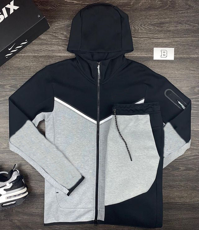Herr sportigt hoodie-set med andningsbara egenskaper och moderna kontrastdetaljer Mirla-Eva Jonsson