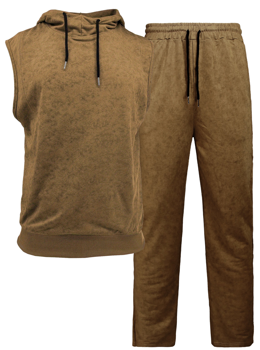 Herr sportigt hoodie-set med ärmlös topp och bekväm joggingbyxa Mirla-Eva Jonsson