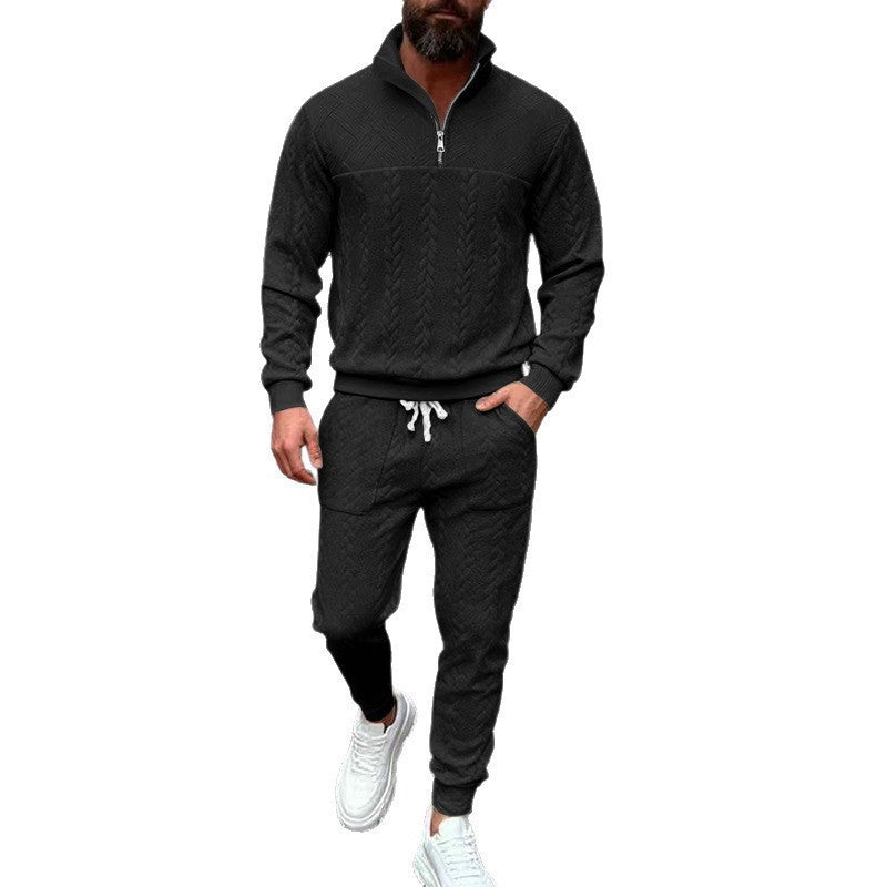 Herr sportigt sweatset med strukturerad design och praktiska fickor Mirla-Eva Jonsson