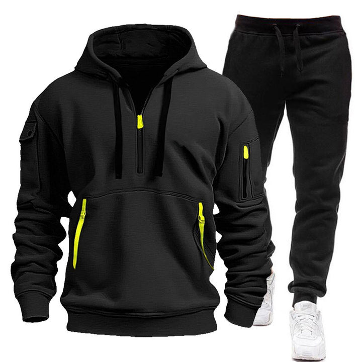 Herr sporty hooded sweater with practical zip pockets and comfortable joggers Mirla-Eva Jonsson