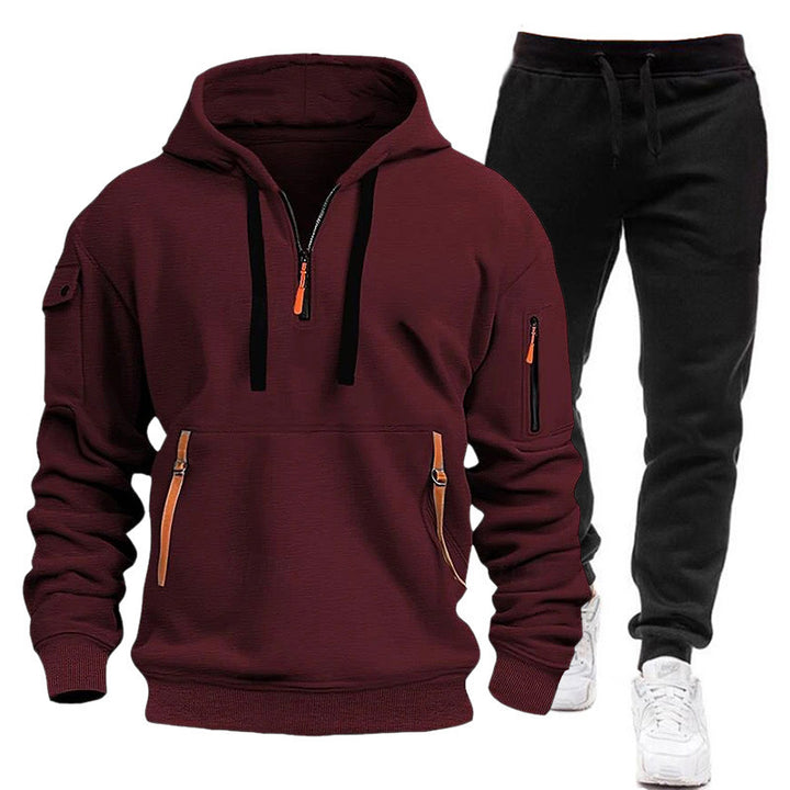 Herr sporty hooded sweater with practical zip pockets and comfortable joggers Mirla-Eva Jonsson