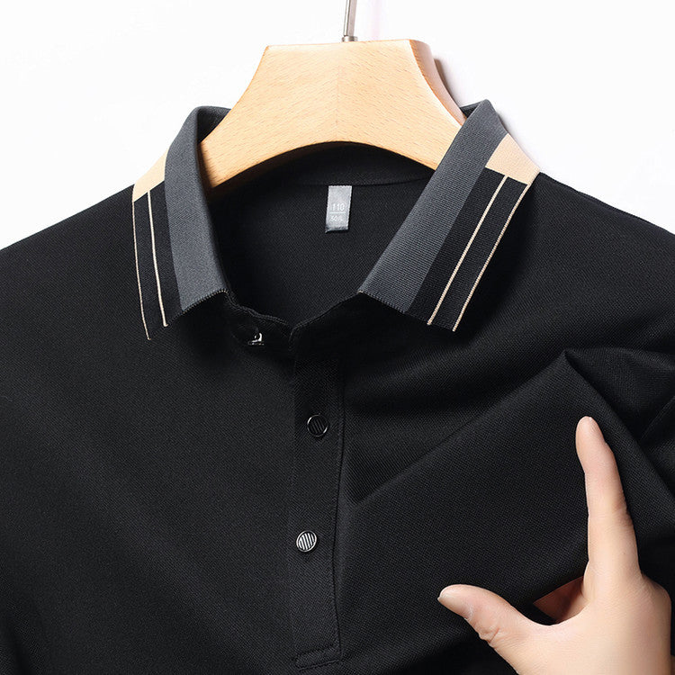 Herr stiligt Poloshirt med modern krage och eleganta accenter Mirla-Eva Jonsson