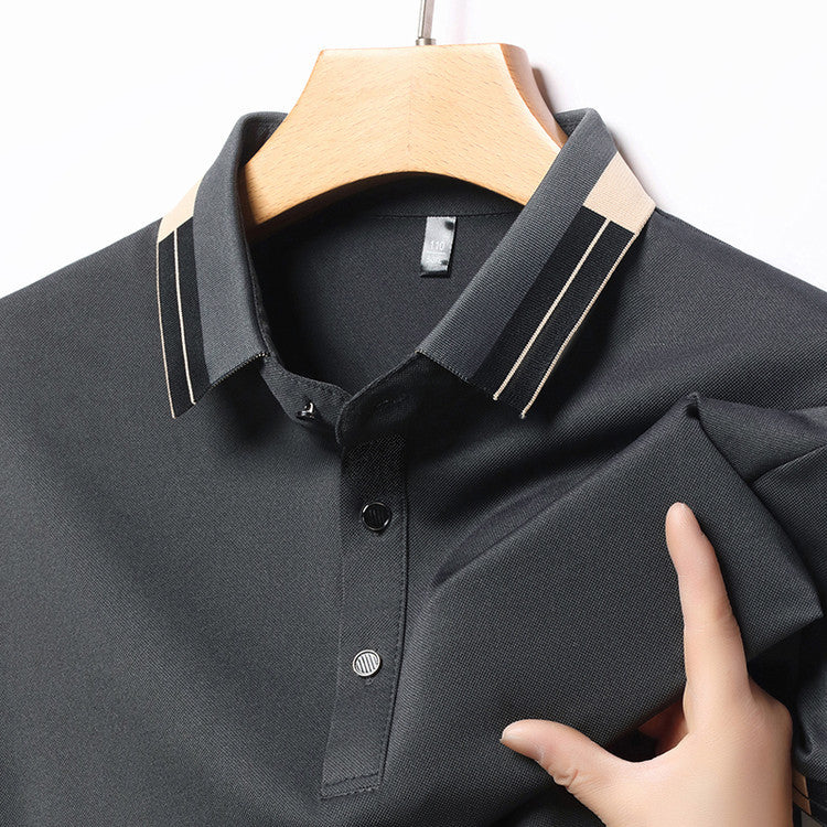 Herr stiligt Poloshirt med modern krage och eleganta accenter Mirla-Eva Jonsson
