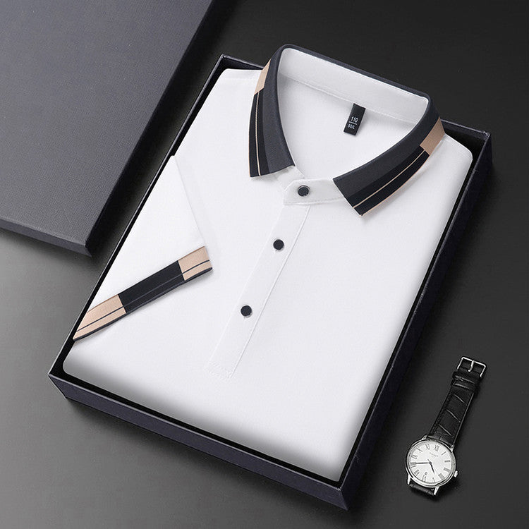 Herr stiligt Poloshirt med modern krage och eleganta accenter Mirla-Eva Jonsson