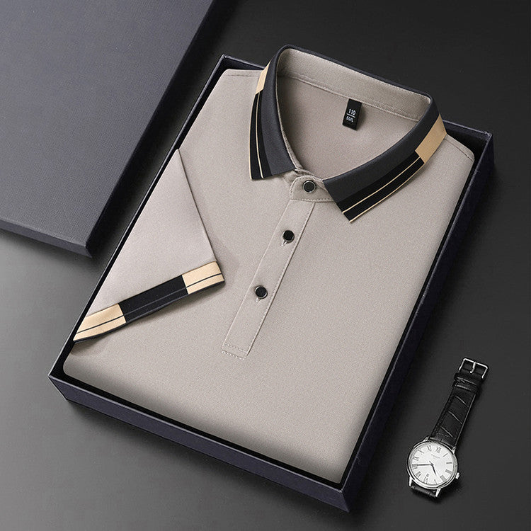 Herr stiligt Poloshirt med modern krage och eleganta accenter Mirla-Eva Jonsson