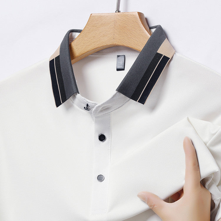 Herr stiligt Poloshirt med modern krage och eleganta accenter Mirla-Eva Jonsson